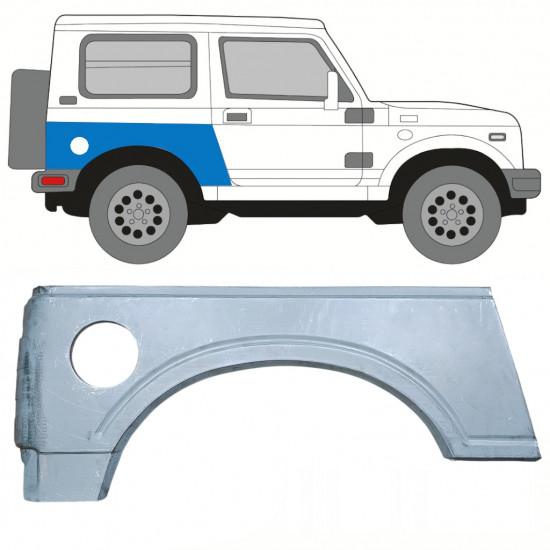 Painel de reparação do guarda-lamas traseiro para Suzuki Samurai 1981-2004 / Direito 10814