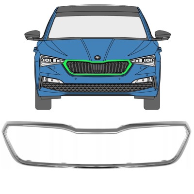 Moldura da grelha frontal para Skoda Scala 2019- 16227