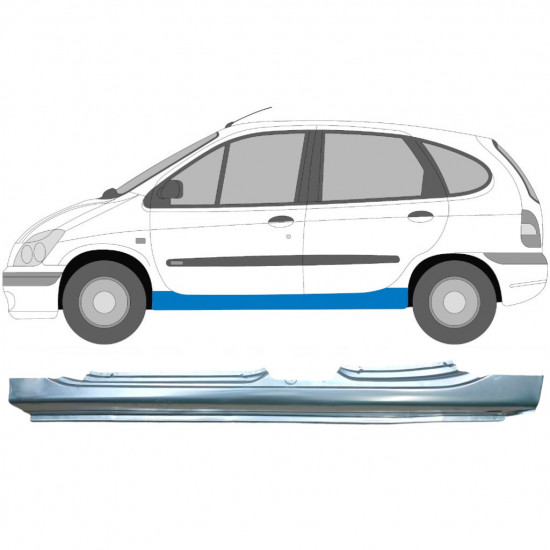 Painel de reparação da soleira para Renault Megane / Scenic 1995-2003 / Esquerdo 6037