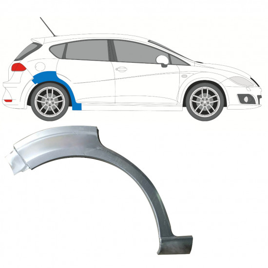 Painel de reparação do guarda-lamas traseiro para Seat Leon 2005-2012 / Direito 8126