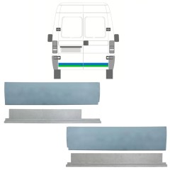 Painel de reparação interna e externa baixa das portas traseiras para Citroen Jumper 1994-2006 / Esquerda+Direita / Conjunto 14453
