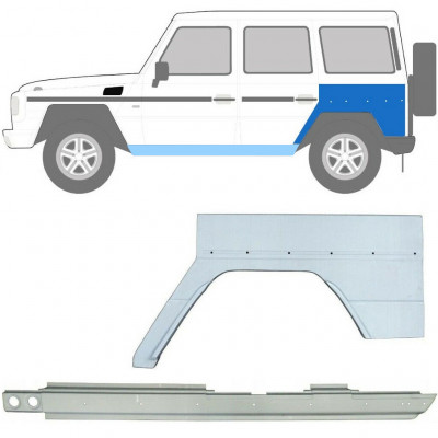 Painel de reparação da soleira com guarda-lamas traseiro para Mercedes G-Class 1992- / Esquerdo / Conjunto 10010