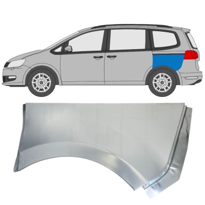 Painel de reparação do guarda-lamas traseiro para Volkswagen Sharan 2010-2022 / Esquerdo 14598
