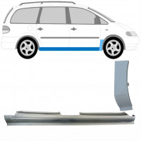 Soleira completa com reparação de guarda-lamas dianteiro para Volkswagen Sharan 1995-2010 / Direito / Conjunto 10368