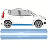 Painel de reparação da parte inferior da soleira para Daihatsu Sirion 2005-2010 / Esquerda+Direita / Conjunto 17267
