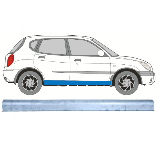 Painel de reparação da soleira para Daihatsu Sirion 1998-2005 / Esquerda = Direita (simétrico) 12455