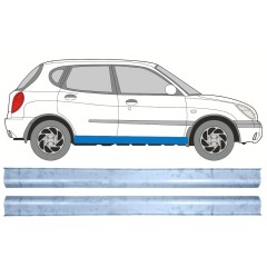 Painel de reparação da soleira para Daihatsu Sirion 1998-2005 / Esquerda+Direita / Conjunto 12456