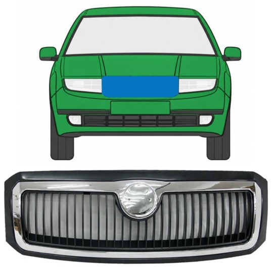 Grelha para Skoda Fabia I 1999-2004 7525