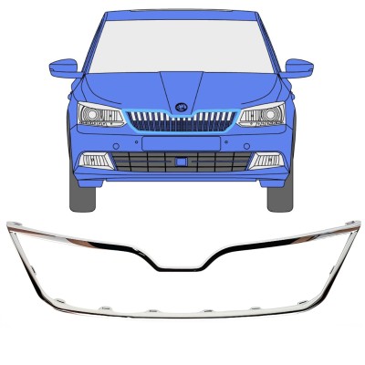 Moldura da grelha frontal para Skoda Fabia 2014-2018 16190