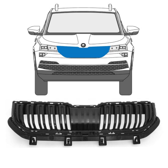 Grelha para Skoda Karoq 2017-2022 17228