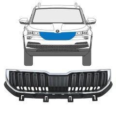 Grelha para Skoda Karoq 2017-2022 / Conjunto 17234