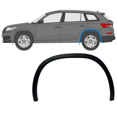 Moldura lateral do guarda-lamas traseiro para Skoda Kodiaq 2016- / Esquerdo 7641