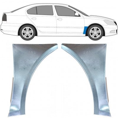 Painel de reparação do guarda-lamas dianteiro para Skoda Octavia 2004-2013 / Esquerda+Direita / Conjunto 9602