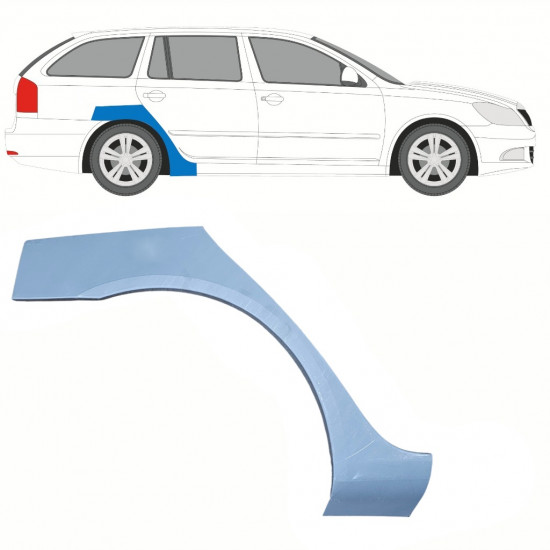 Painel de reparação do guarda-lamas traseiro para Skoda Octavia 2004-2013 / Direito 10185