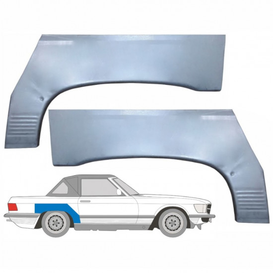 Painel de reparação do guarda-lamas traseiro para Mercedes Sl-class 1971-1989 / Esquerda+Direita / Conjunto 10670