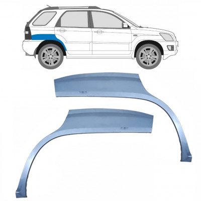 Painel de reparação do guarda-lamas traseiro para Kia Sportage 2004-2010 / Esquerda+Direita / Conjunto 9225