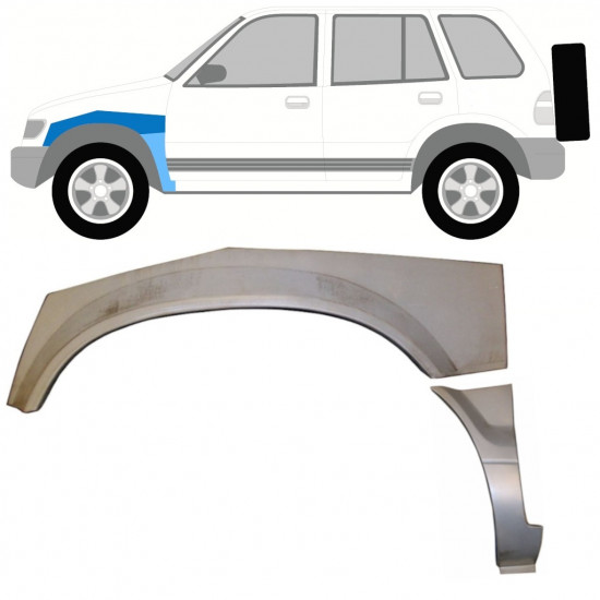 Painel de reparação do guarda-lamas dianteiro para Kia Sportage 1994-2002 / Esquerdo / Conjunto 9981