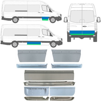 Painel de reparação interna e externa das portas para Mercedes Sprinter 2006-2018 / Esquerda+Direita / Conjunto 11318