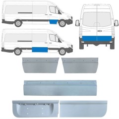 Painel de reparação externa das portas para Mercedes Sprinter 2006-2018 / Esquerda+Direita / Conjunto 11317