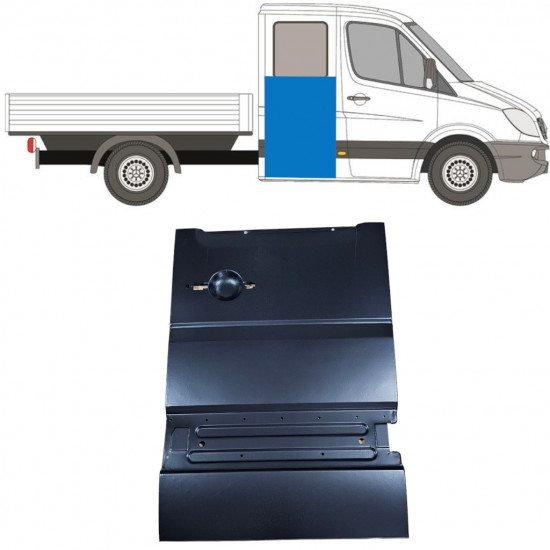 Painel de reparação das portas traseiras para Mercedes Sprinter 2006- Cabine dupla / Direito 11620