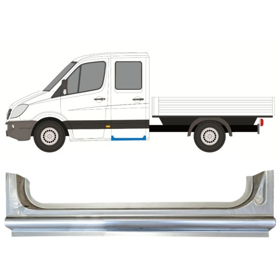 Painel de reparação traseira da soleira para Mercedes Sprinter 2006-2018 / Esquerdo / Cabine dupla 15067