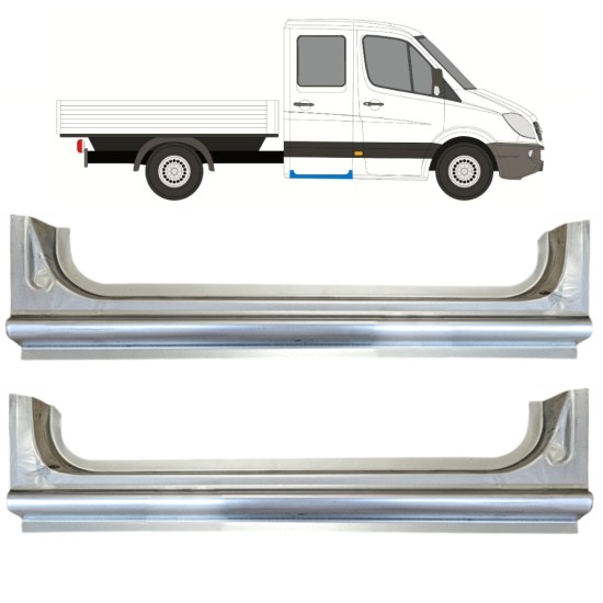 Painel de reparação traseira da soleira para Mercedes Sprinter 2006-2018 / Esquerda+Direita / Conjunto 15068 Painel de reparação traseira da soleira para Mercedes Sprinter 2006-2018 / Esquerda+Direita / Conjunto 15068