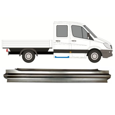 Painel de reparação traseira da soleira para Mercedes Sprinter 2006-2018 / Direito / Cabine dupla 14566