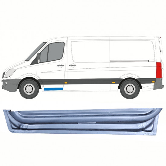 Painel de reparação interna das portas dianteiras para Mercedes Sprinter 2006 - / Esquerdo 9134