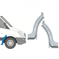Painel de reparação interna do arco da roda dianteira para Mercedes Sprinter 2006-2018 / Esquerda+Direita / Conjunto 14724