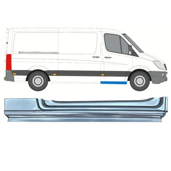 Painel de reparação da soleira da porta dianteira para Mercedes Sprinter 2006-2018 / Direito 17269