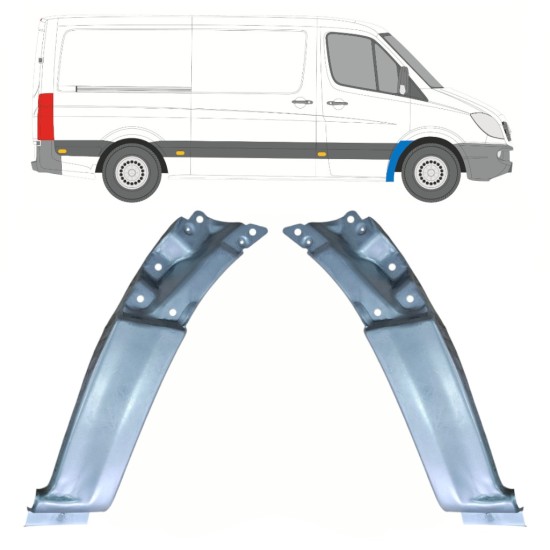 Painel de reparação do guarda-lamas dianteiro para Mercedes Sprinter 2006-2018 / Esquerda+Direita / Conjunto 17256
