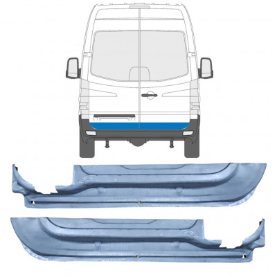 Painel de reparação das portas traseiras para Mercedes Sprinter 2006- / Esquerda+Direita / Conjunto 9555