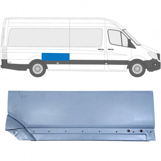 Painel de reparação do guarda-lamas traseiro para Mercedes Sprinter 2006- / Direito 8551