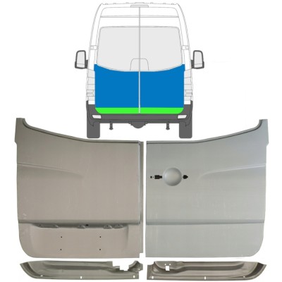 Painel de reparação das portas traseiras para Mercedes Sprinter 2006-2018 / Conjunto 10517