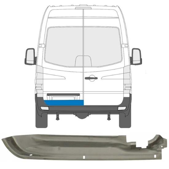 Painel de reparação das portas traseiras para Mercedes Sprinter 2006-2018 / Esquerdo 5680