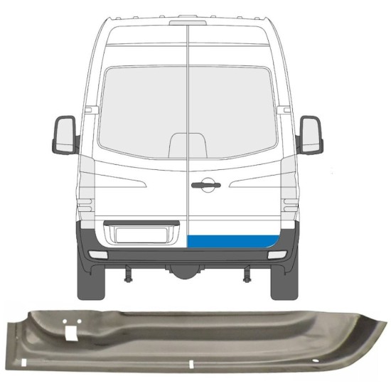 Painel de reparação das portas traseiras para Mercedes Sprinter 2006-2018 / Direito 5681