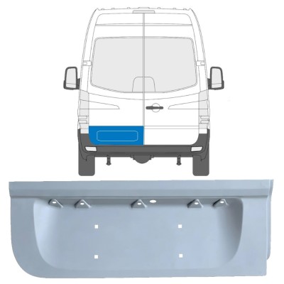 Painel de reparação baixa das portas traseiras para Mercedes Sprinter 2006-2018 / Esquerdo 17168