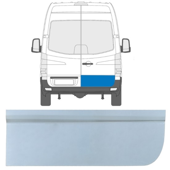 Painel de reparação baixa das portas traseiras para Volkswagen Crafter 2005-2017 / Direito 17173
