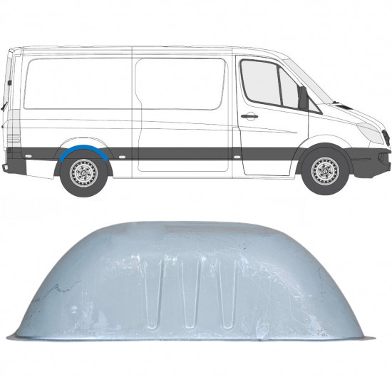 Painel de reparação do arco da roda traseira para Mercedes Sprinter 2006- / Esquerda = Direita (simétrico) 6790