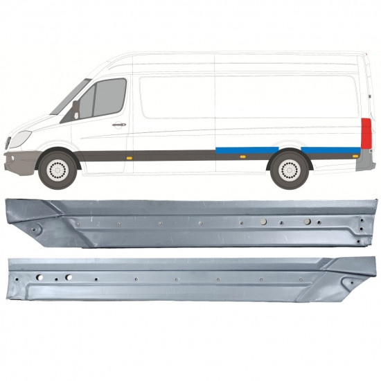 Painel de reparação do guarda-lamas traseiro para Mercedes Sprinter 2006- / Esquerdo / Conjunto 12058