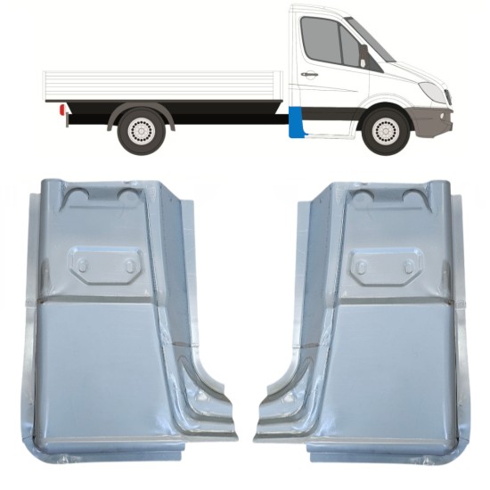 Painel de reparação do canto traseiro para Mercedes Sprinter 2006-2018 / Esquerda+Direita / Cabine simples / Conjunto 15071