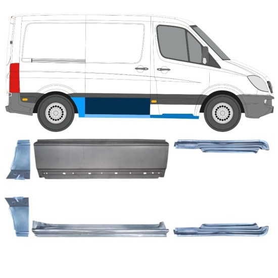 Kit de reparos para Mercedes Sprinter 2006-2018 / Esquerda+Direita / 15589
