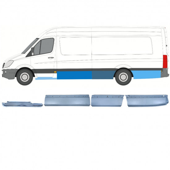 Kit de reparos para Mercedes Sprinter 2006-  / XLWB / Esquerdo /  12429