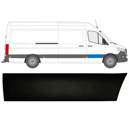 Moldura da porta dianteira para Mercedes Sprinter 2018- / Direito 12926