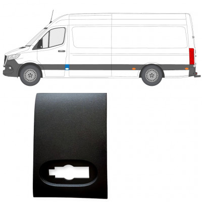 Moldura lateral do pilar dianteiro para Mercedes Sprinter 2018- / Esquerdo 12929