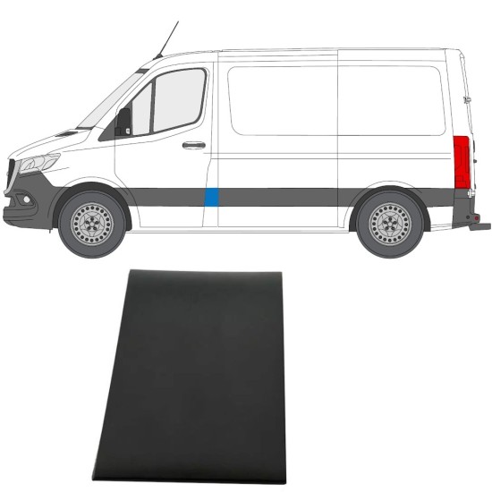 Moldura lateral do pilar dianteiro para Mercedes Sprinter 2018- / Esquerdo 14886
