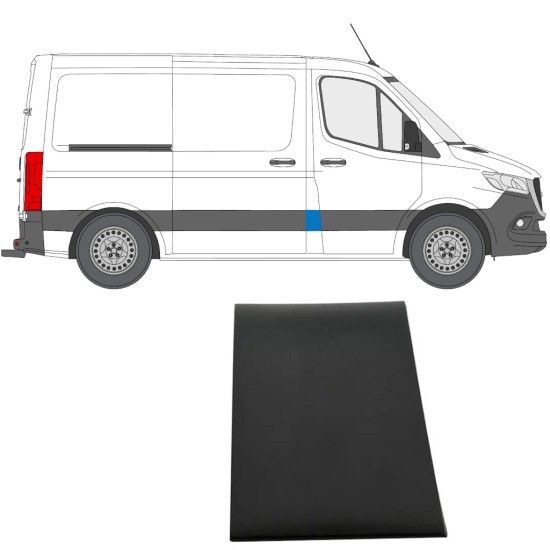 Moldura lateral do pilar dianteiro para Mercedes Sprinter 2018- / Direito 14885
