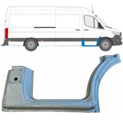 Painel de reparação da soleira com arco da roda dianteira para Mercedes Sprinter 2018- / Direito 17090