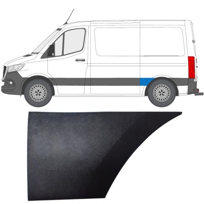 Moldura lateral do guarda-lamas traseiro para Mercedes Sprinter 2018- / Esquerdo 14888