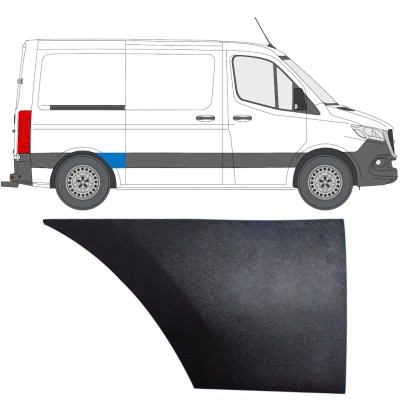 Moldura lateral do guarda-lamas traseiro para Mercedes Sprinter 2018- / Direito 14887